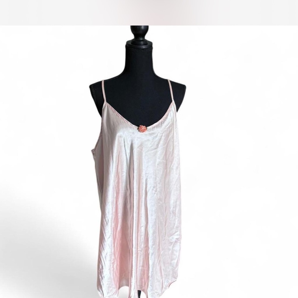 Rare Vintage 1940s/1950s Kristine Syler Light Pink Satin Slip Dress